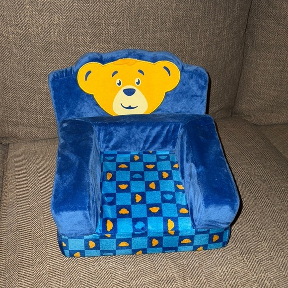 Build A Bear Bearemy Folding Chair Bed Blue Yellow Convertible Plush Furniture - Picture 1 of 16